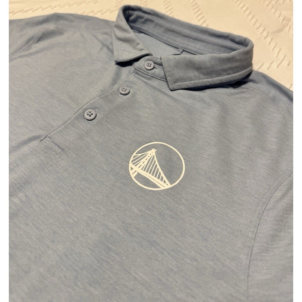 Lululemon Golden State Warriors Golf Polo Men‘s Size Medium Light Blue Active